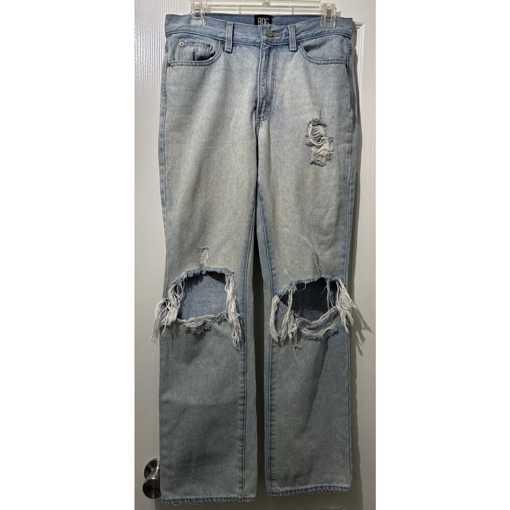 BDG Urban Outfitters Jeans Size 28X30 Blue Denim Distressed Light Wash Straight